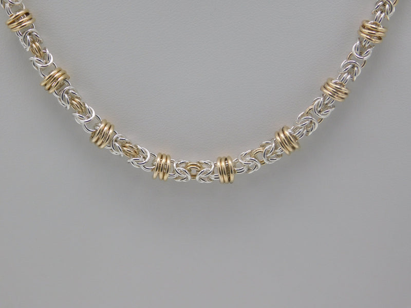 Sterling Byzantine with 14ktgf Floating Obit Rings
