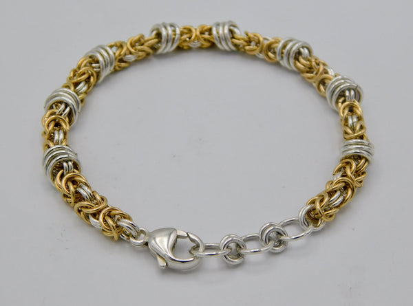 14ktgf Byzantine with Sterling Floating Orbits