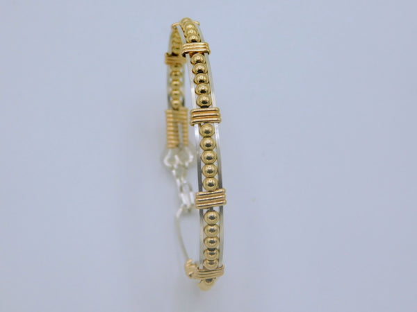 Simple Beaded Bangle Bracelet