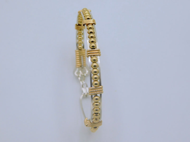 Simple Beaded Bangle Bracelet